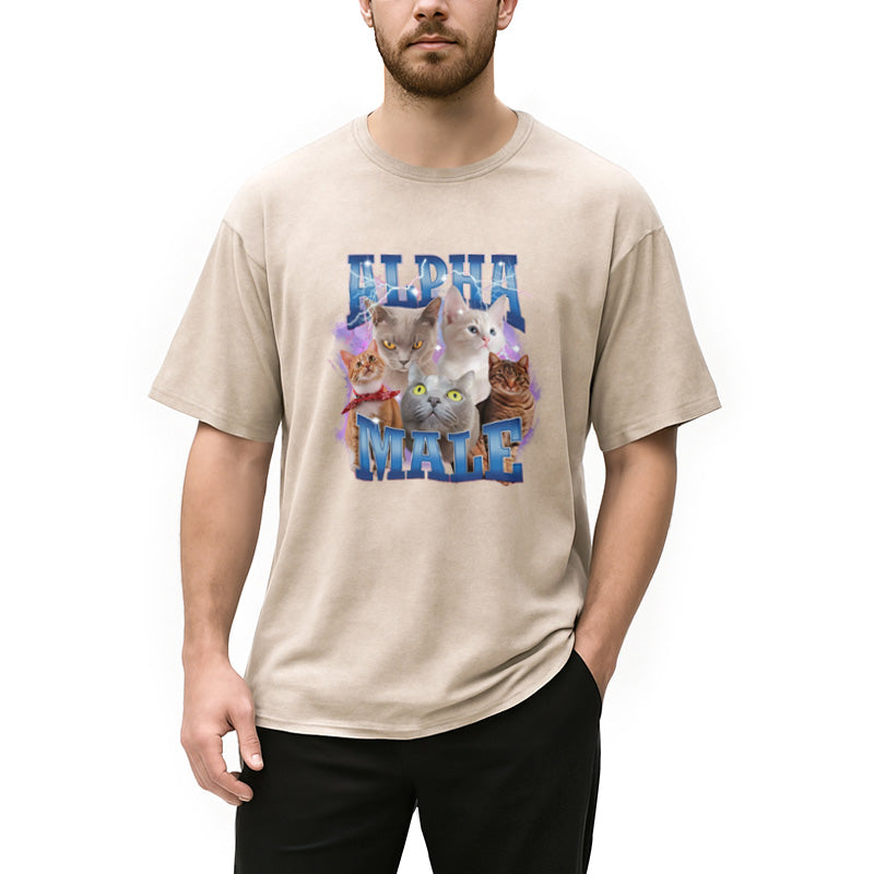 bbb Blue Lightning Alpha Male Washed T-Shirt