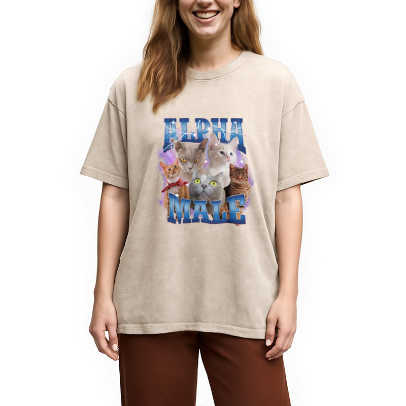 bbb Blue Lightning Alpha Male Washed T-Shirt