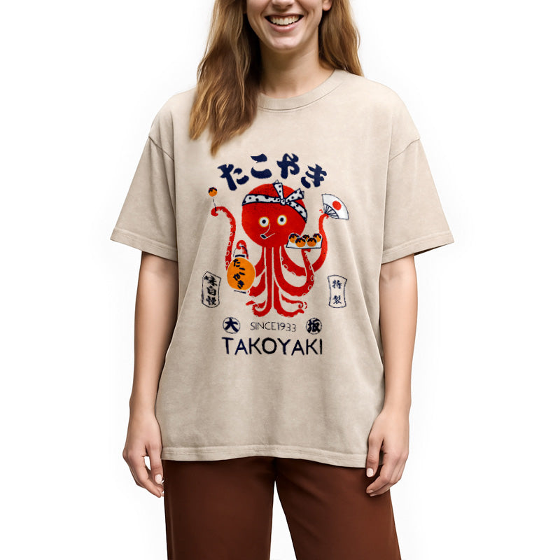 bbb Tokoyaki Octopus Japanese Washed T-Shirt