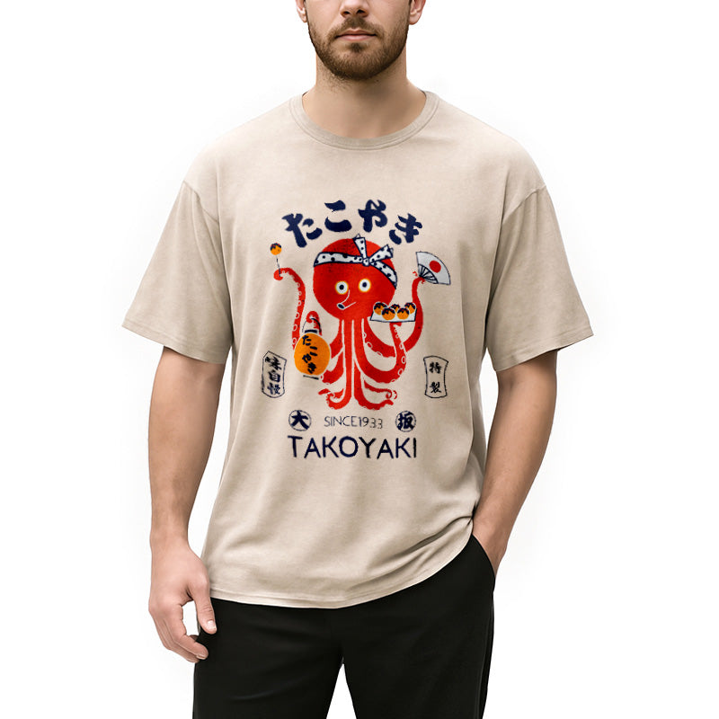 bbb Tokoyaki Octopus Japanese Washed T-Shirt