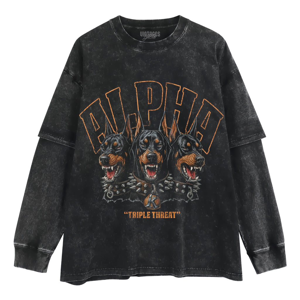 VINTAGE DOBERMAN PINSCHER STREETWEAR V4 TANK TOP & TEE & LONG SLEEVE & LAYERED LS & HOODIE