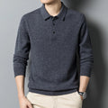 Soft Classic Men's Polo Sweater - Long Sleeve Knit, Casual