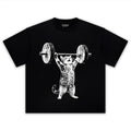 WEIGHT LIFTING GYM CAT TANK TOP & TEE & LONG SLEEVE & LAYERED LS & HOODIE