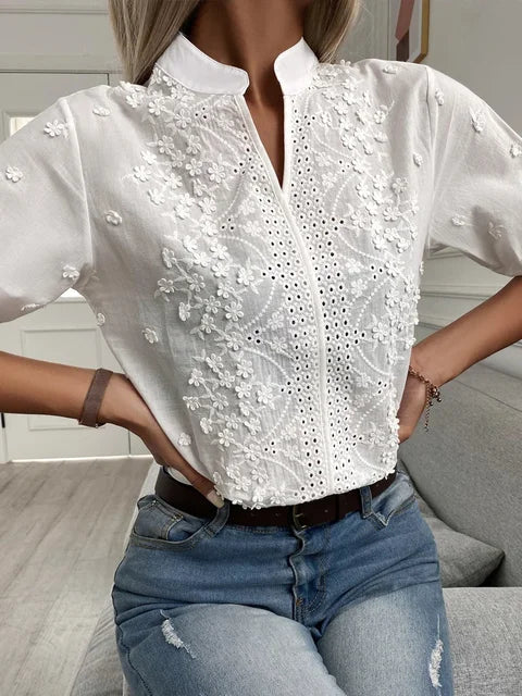 Elegantes Damenoberteil – Figurschmeichelnde Bluse für den Abend, weiches, atmungsaktives Material, vielseitiger Stil für legere und formelle Anlässe