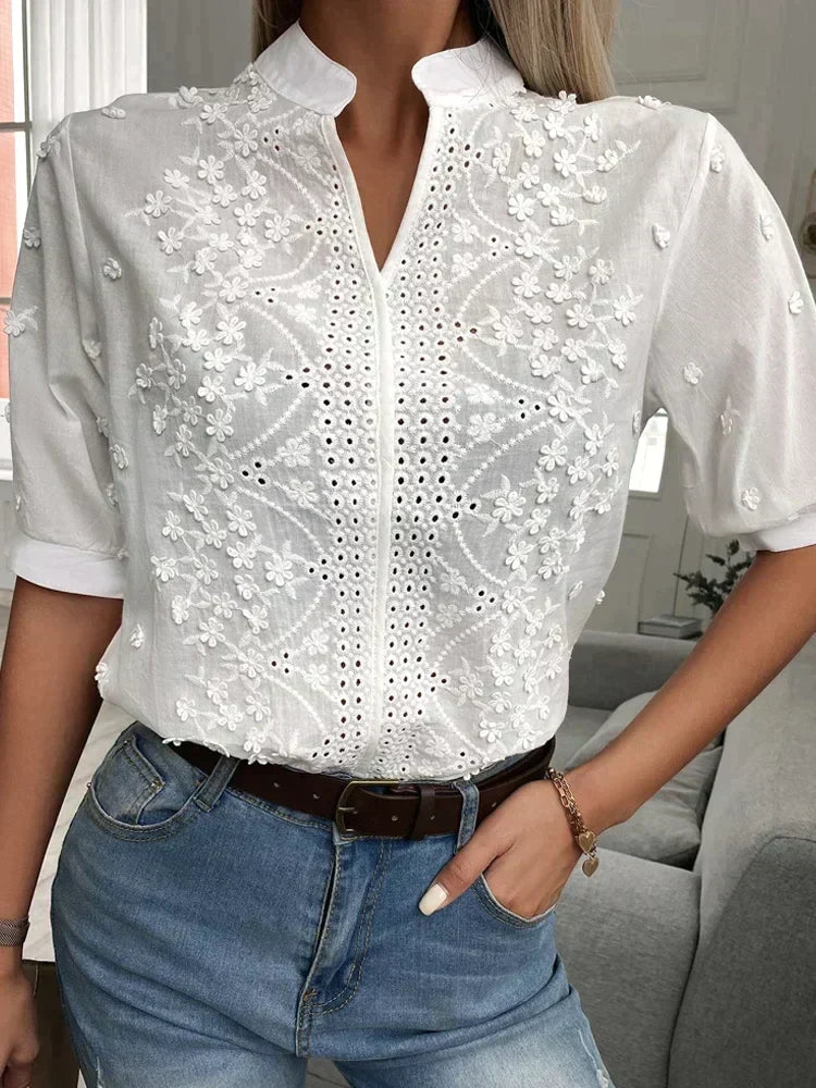 Elegantes Damenoberteil – Figurschmeichelnde Bluse für den Abend, weiches, atmungsaktives Material, vielseitiger Stil für legere und formelle Anlässe