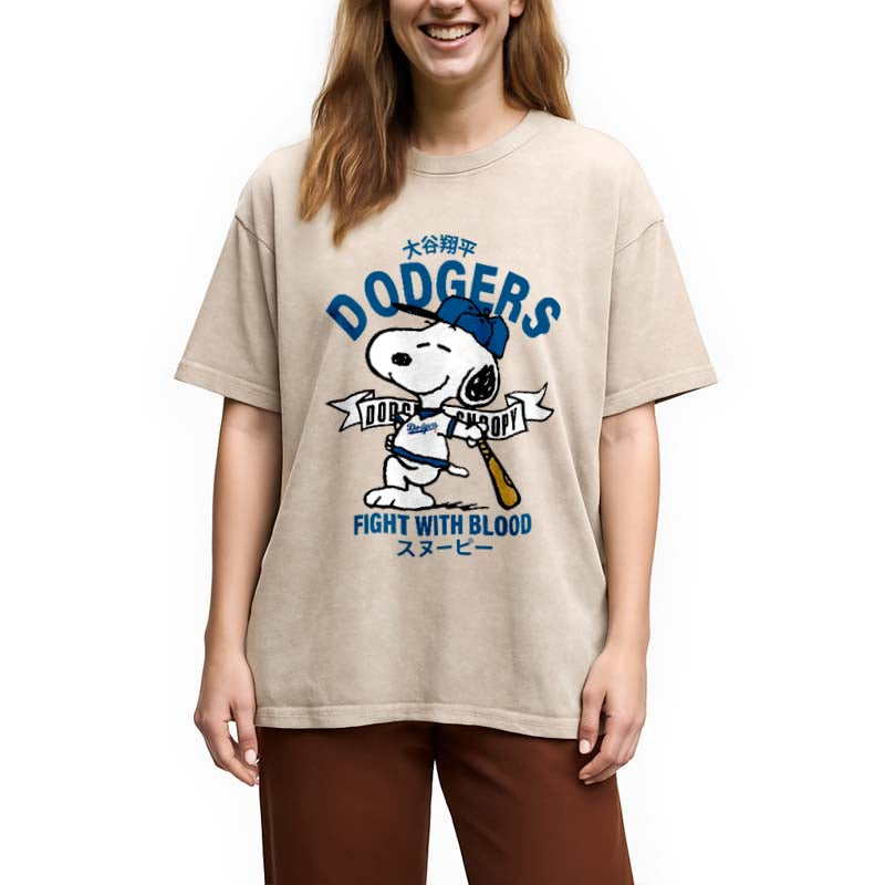 bbb Dodgers Fight With Blood Washed T-Shirt