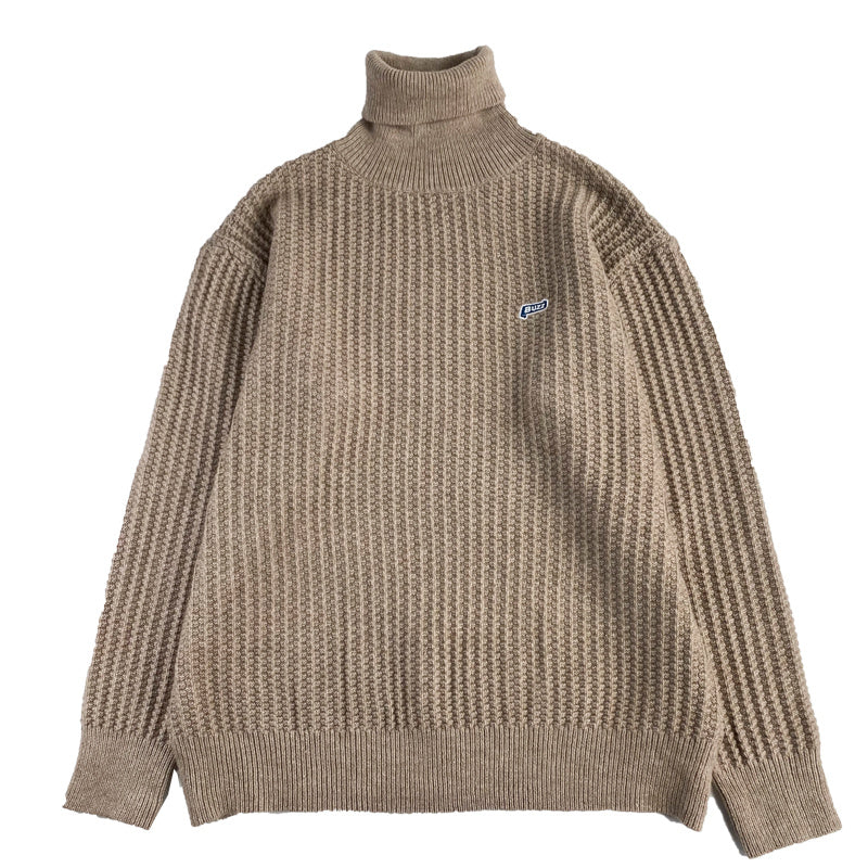Oversized Unisex-Pullover – Rollkragen, Strick, zum Drunterziehen