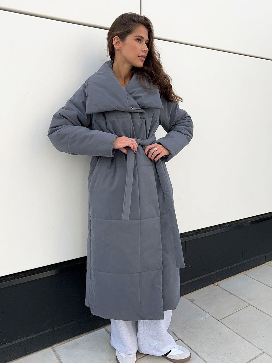 Warmer, übergroßer Damen-Wintermantel aus gesteppter Baumwolle – ideal für den Winter