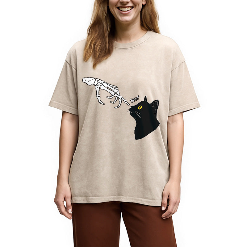 bbb Cat Spooky Boop Washed T-Shirt