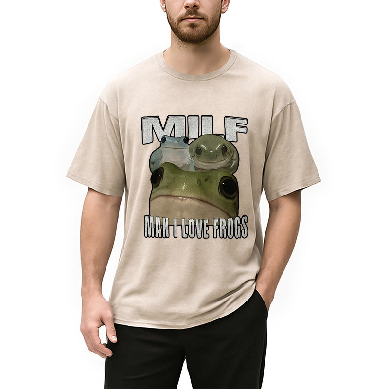 bbb Man I Love Frogs Washed T-Shirt