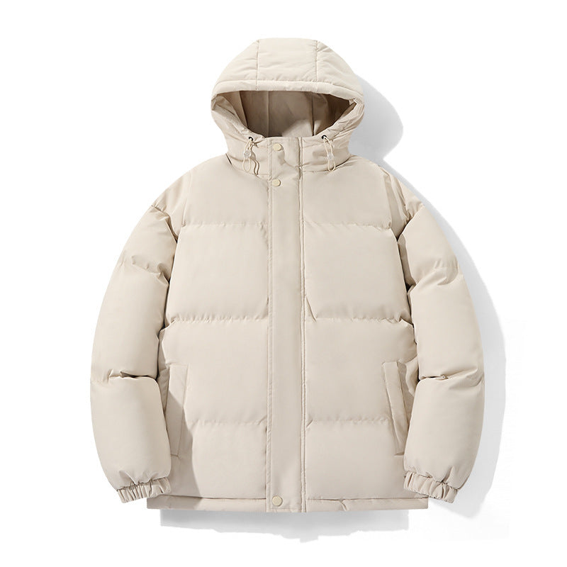 Insulating Puffer Coat - Hooded Boxy Short, Chenille