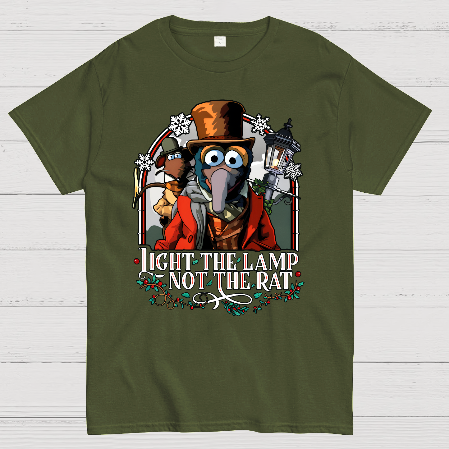 Muppet Christmas Carol - Light the Lamp Not the Rat Magnet  T-Shirt