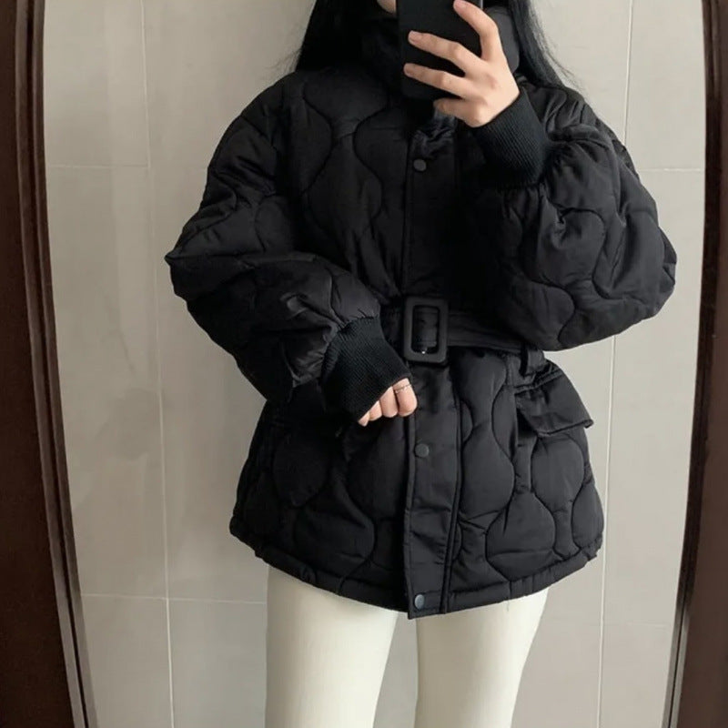 Insulating Cozy Women Quilted Coat - Oversized Cotton Winter