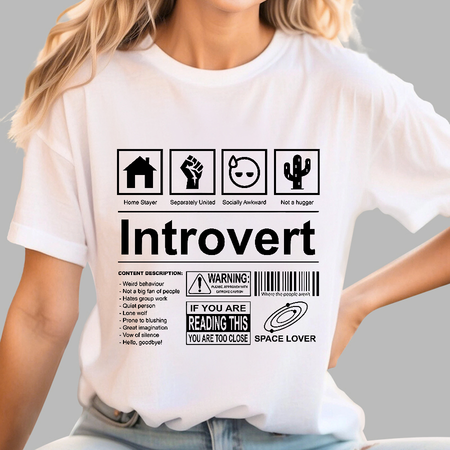 Introvert Label  T-Shirt
