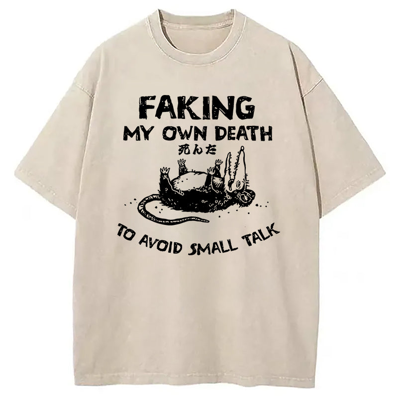 bbb Faking My Own Death Washed T-Shirt