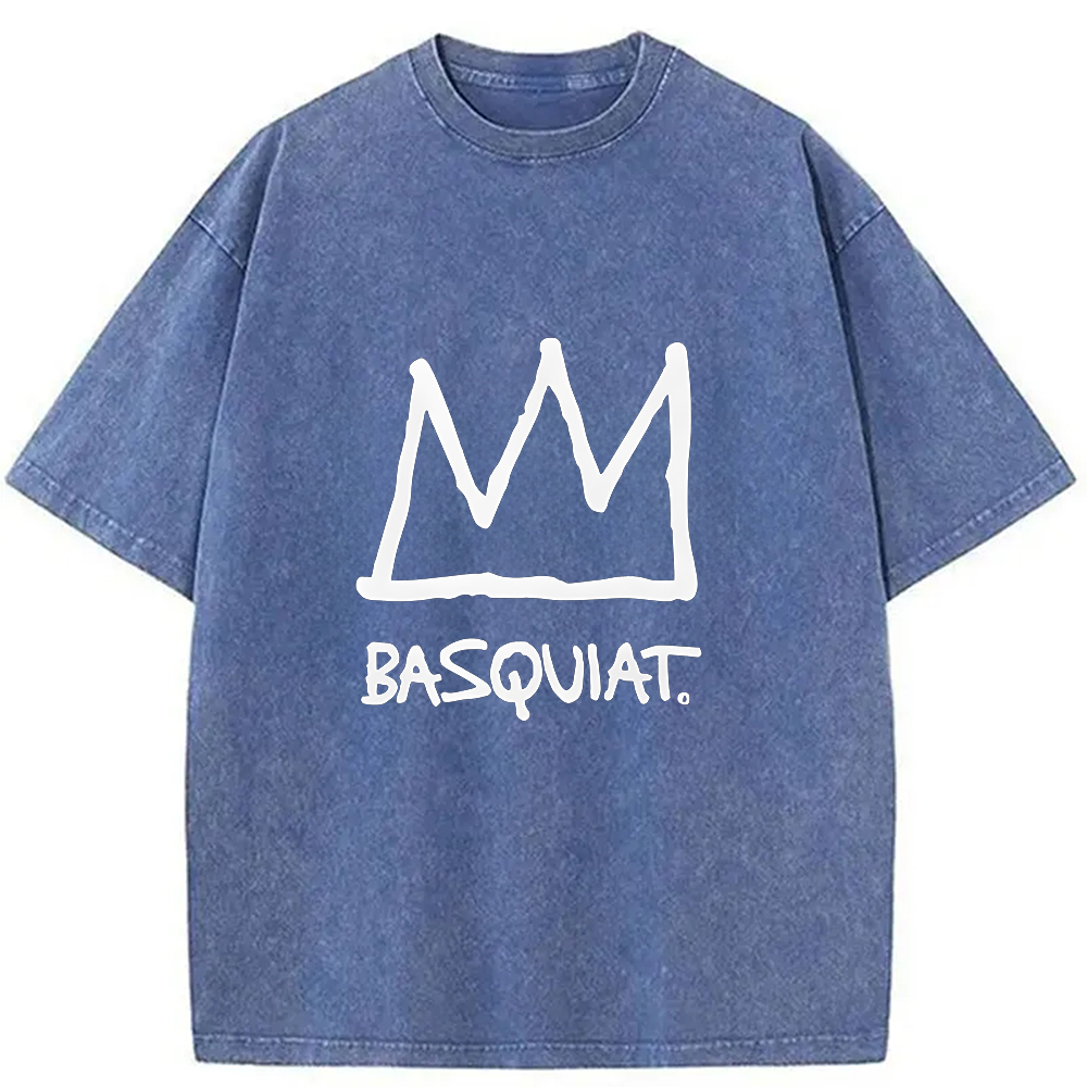 bbb Jean Michel Basquiat Crown Washed T-Shirt