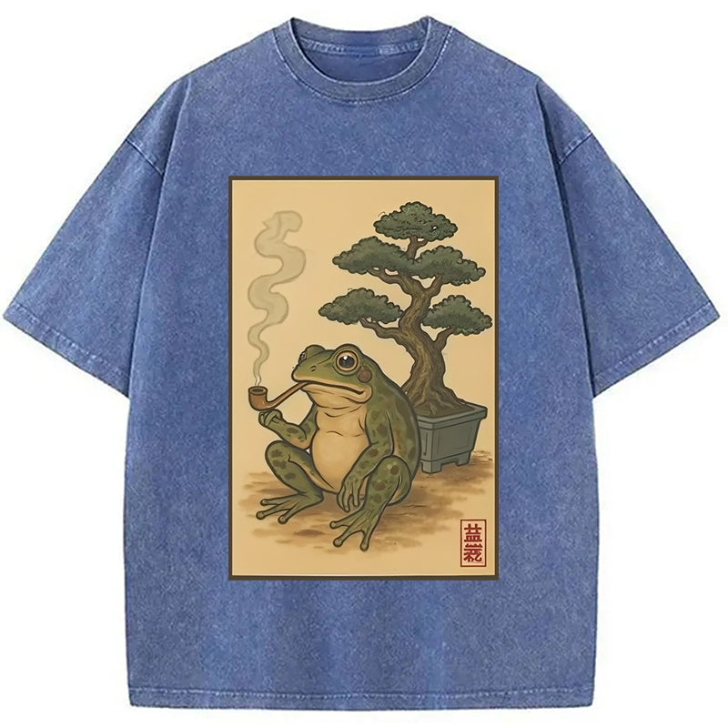 bbb Japanese Frog & Bonsai Washed T-Shirt