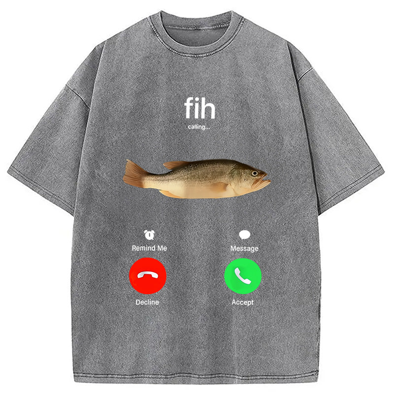 bbb Fih Incoming Call Meme Washed T-Shirt