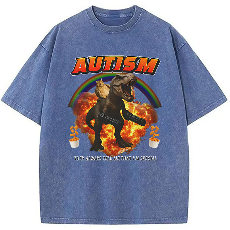 bbb Funny Autism Washed T-Shirt