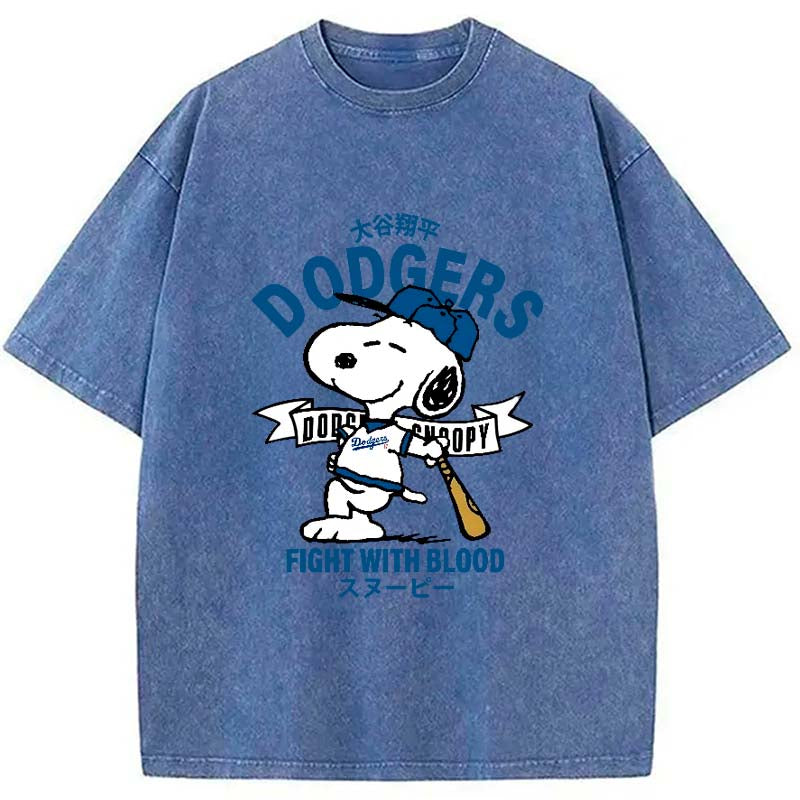 bbb Dodgers Fight With Blood Washed T-Shirt