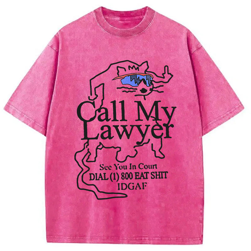 bbb Call My Lawyer Washed T-Shirt