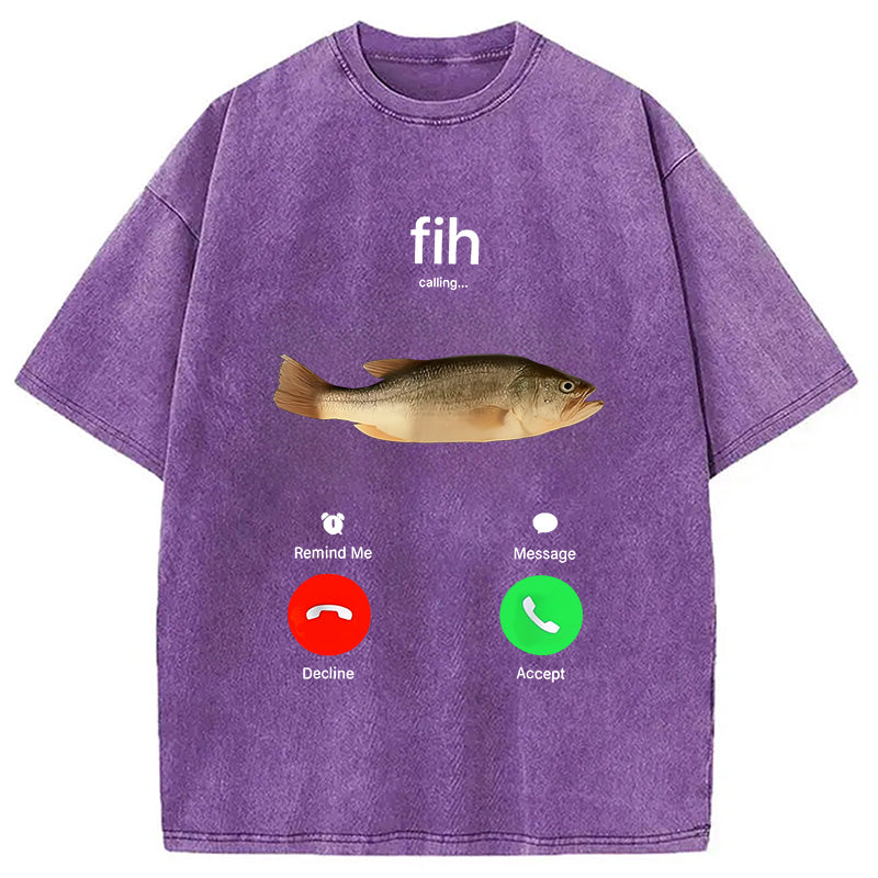 bbb Fih Incoming Call Meme Washed T-Shirt