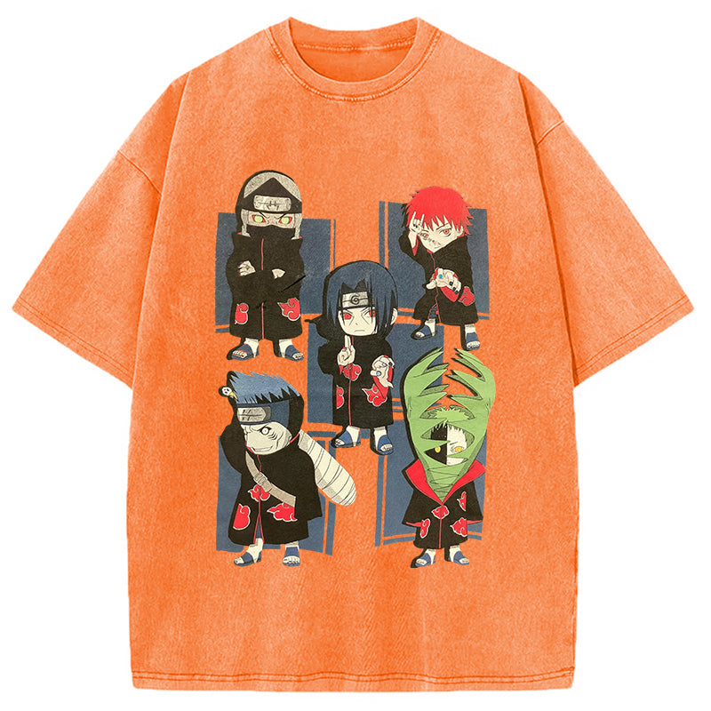 bbb Japanese Anime Chibi Washed T-Shirt