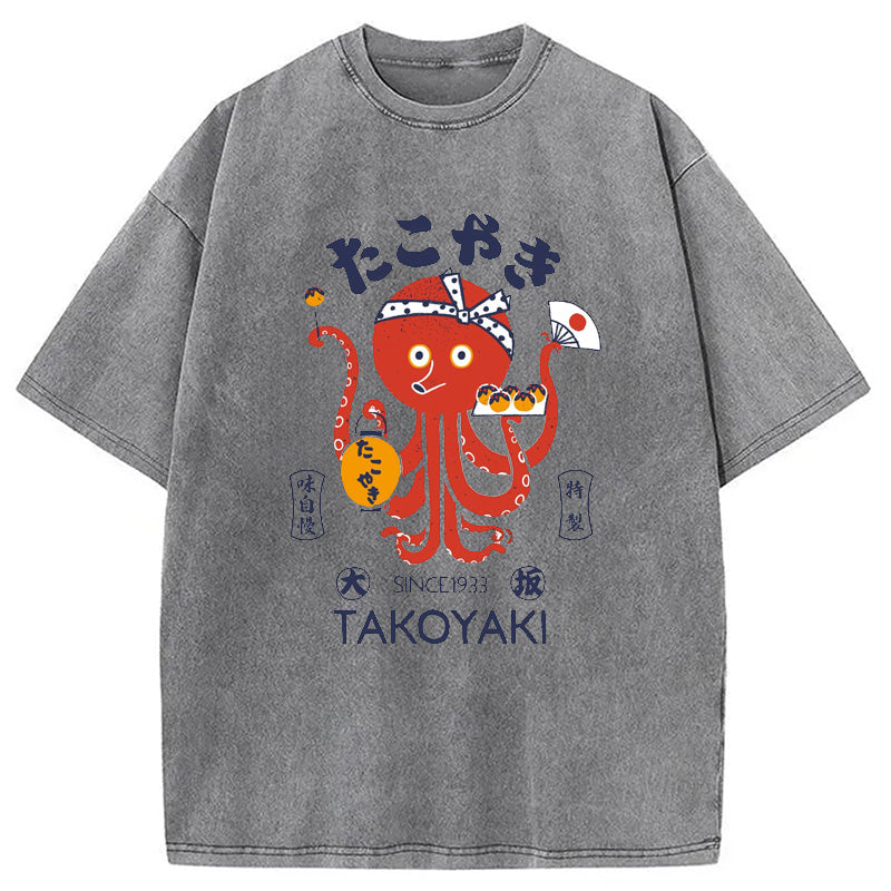 bbb Tokoyaki Octopus Japanese Washed T-Shirt