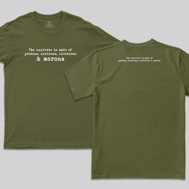The Composition Of The Universe Science Front and Back Printed T-Shirt
