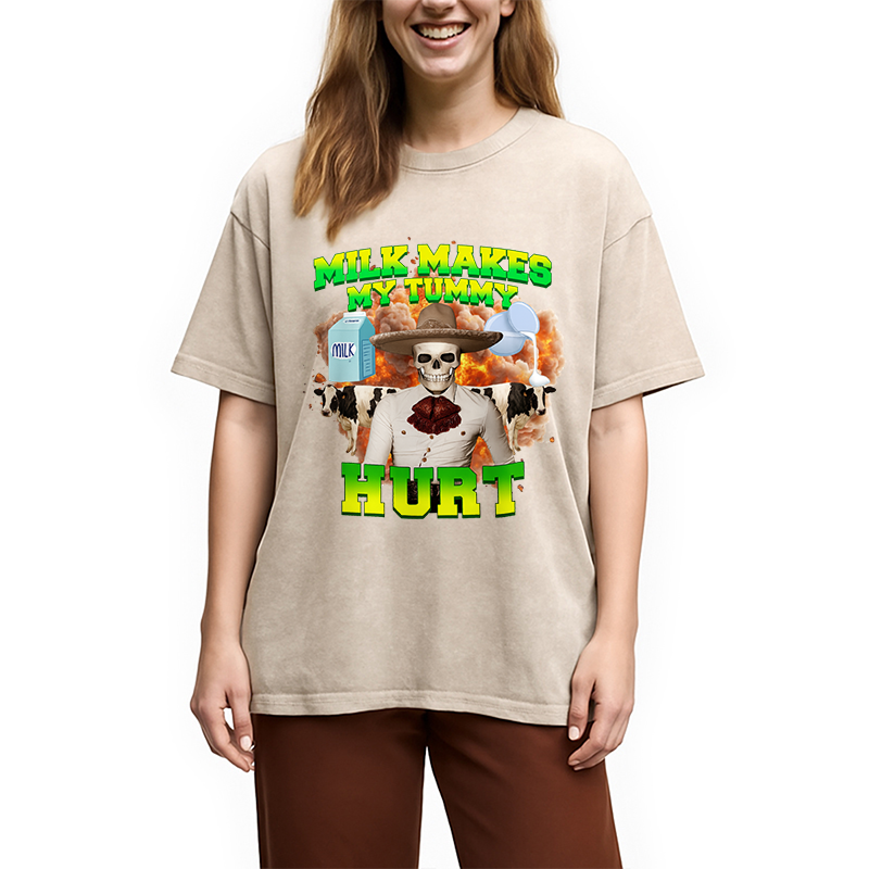 bbb Lactose Intolerance Meme Washed T-Shirt