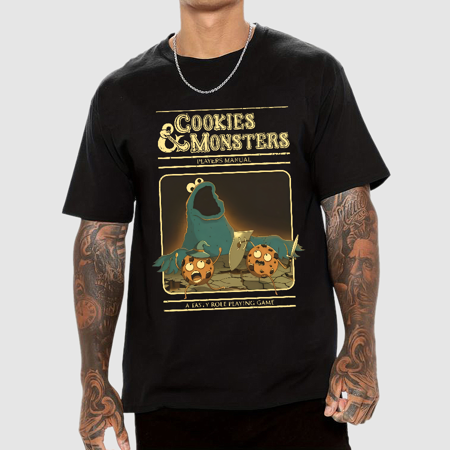 Cookies Monsters Players Manual Nerdy T-Shirt