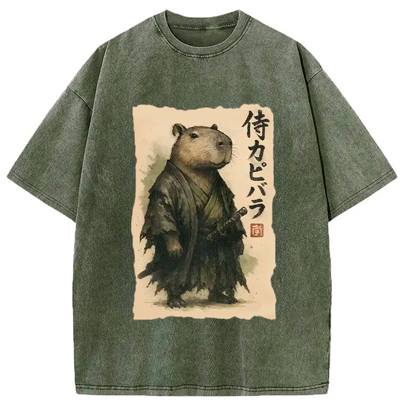 bbb Capybara Samurai Washed T-Shirt