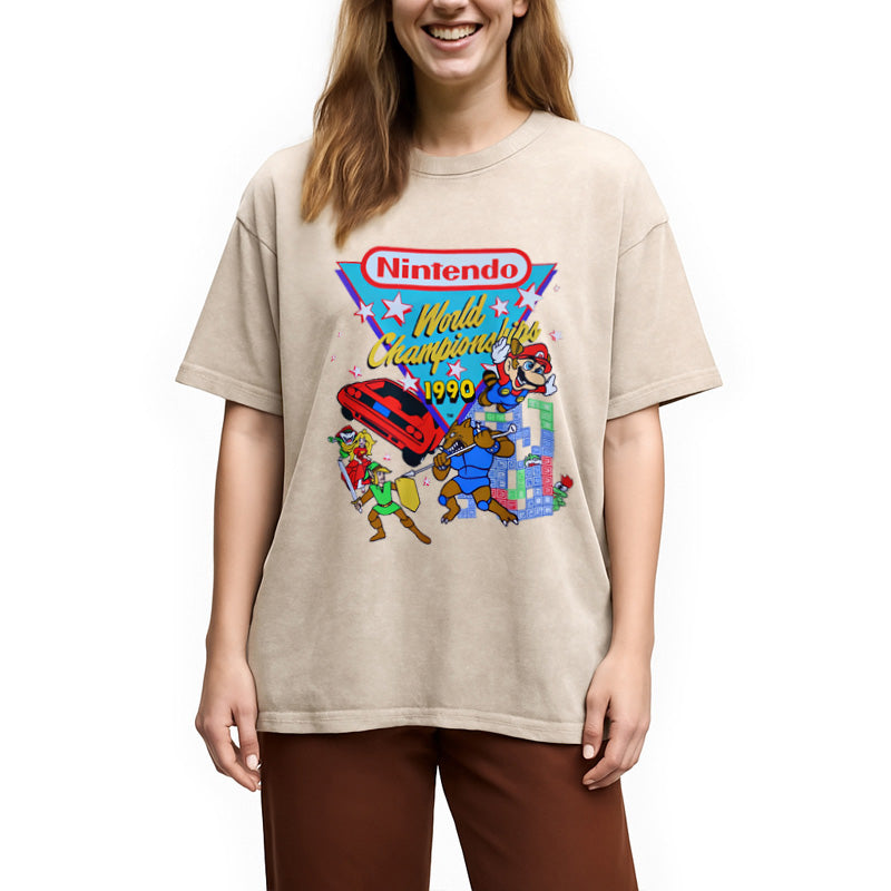 bbb Nintendo 1990 World Championships Washed T-Shirt