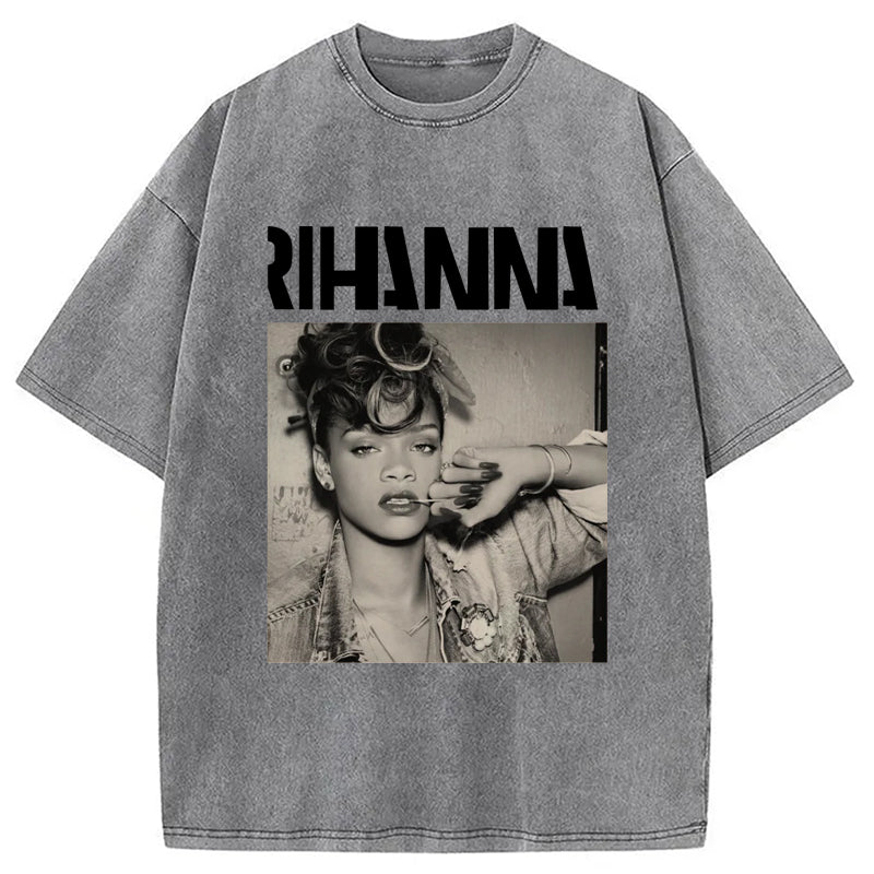 bbb Rihanna Badgal 90's Hip Hop Rap Washed T-Shirt