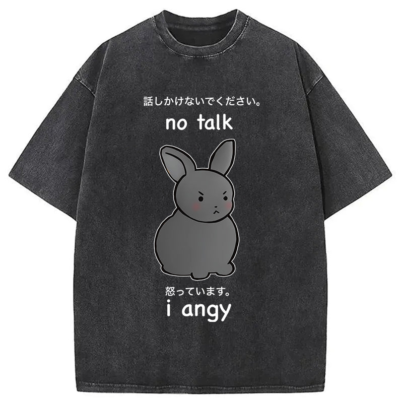 bbb No Talk I Angy Washed T-Shirt