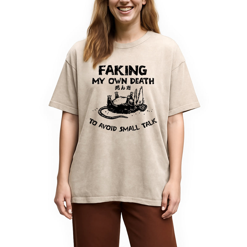 bbb Faking My Own Death Washed T-Shirt