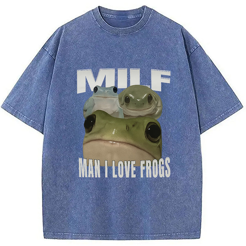 bbb Man I Love Frogs Washed T-Shirt