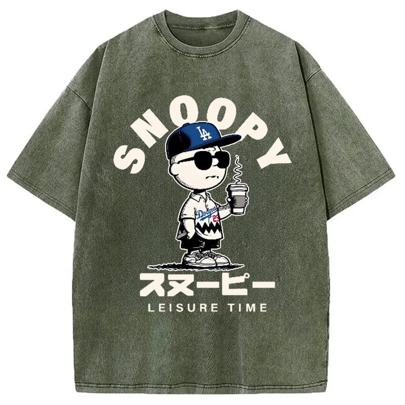 bbb Dodgers Snoopy Vintage Washed T-Shirt