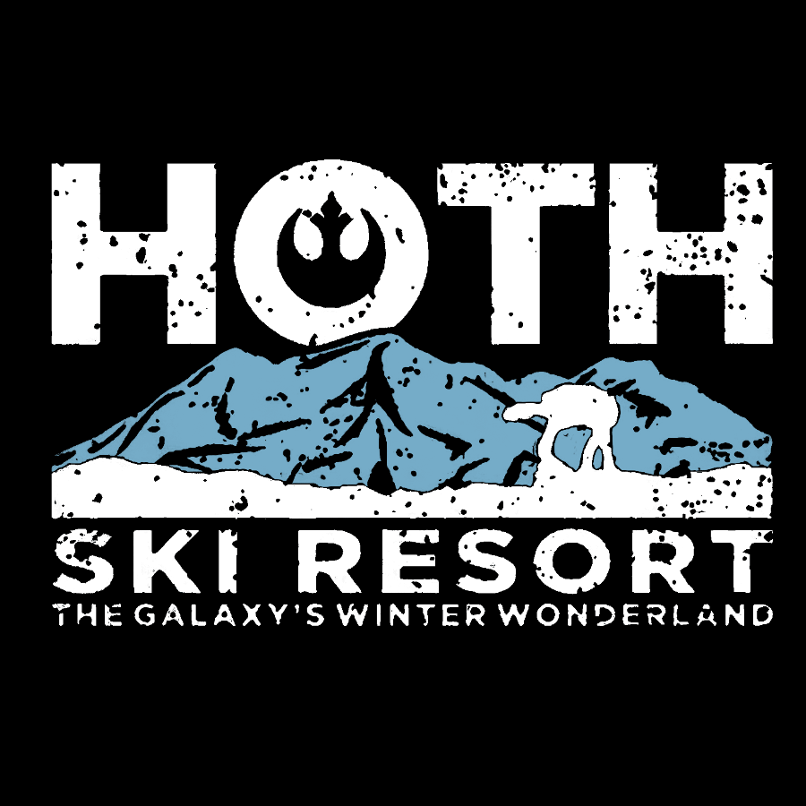 Hoth Ski Resort Casual Space Wars y T-Shirt