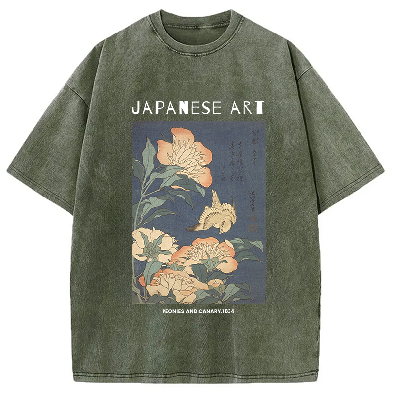 bbb Peonies and Cherry Washed T-Shirt