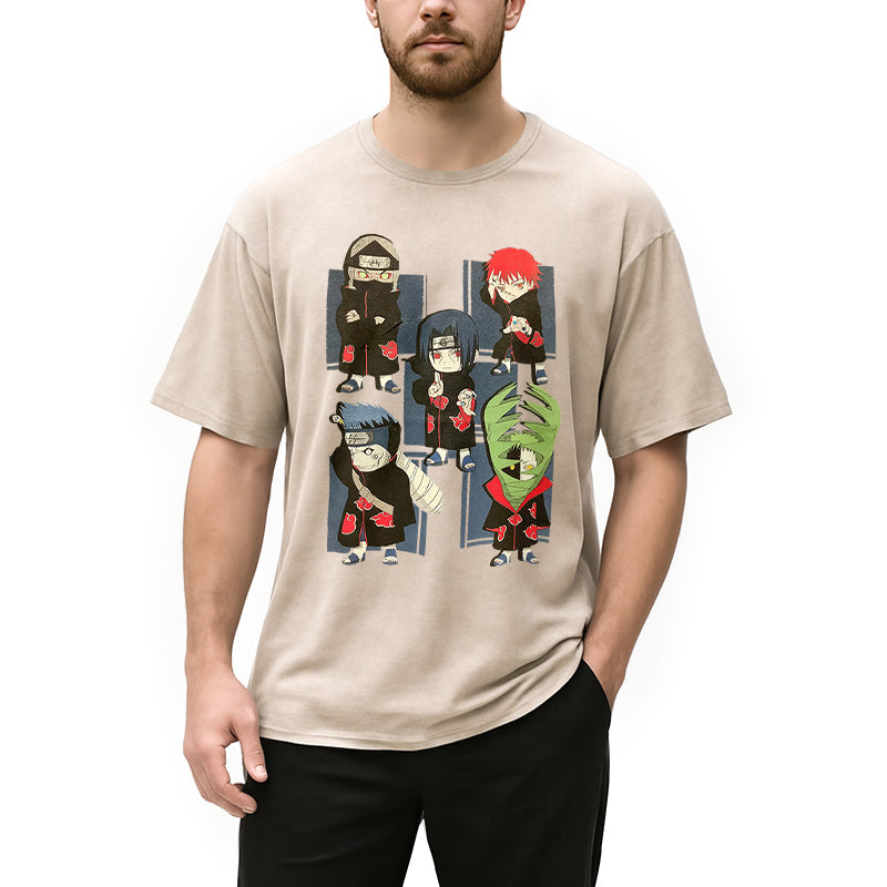bbb Japanese Anime Chibi Washed T-Shirt