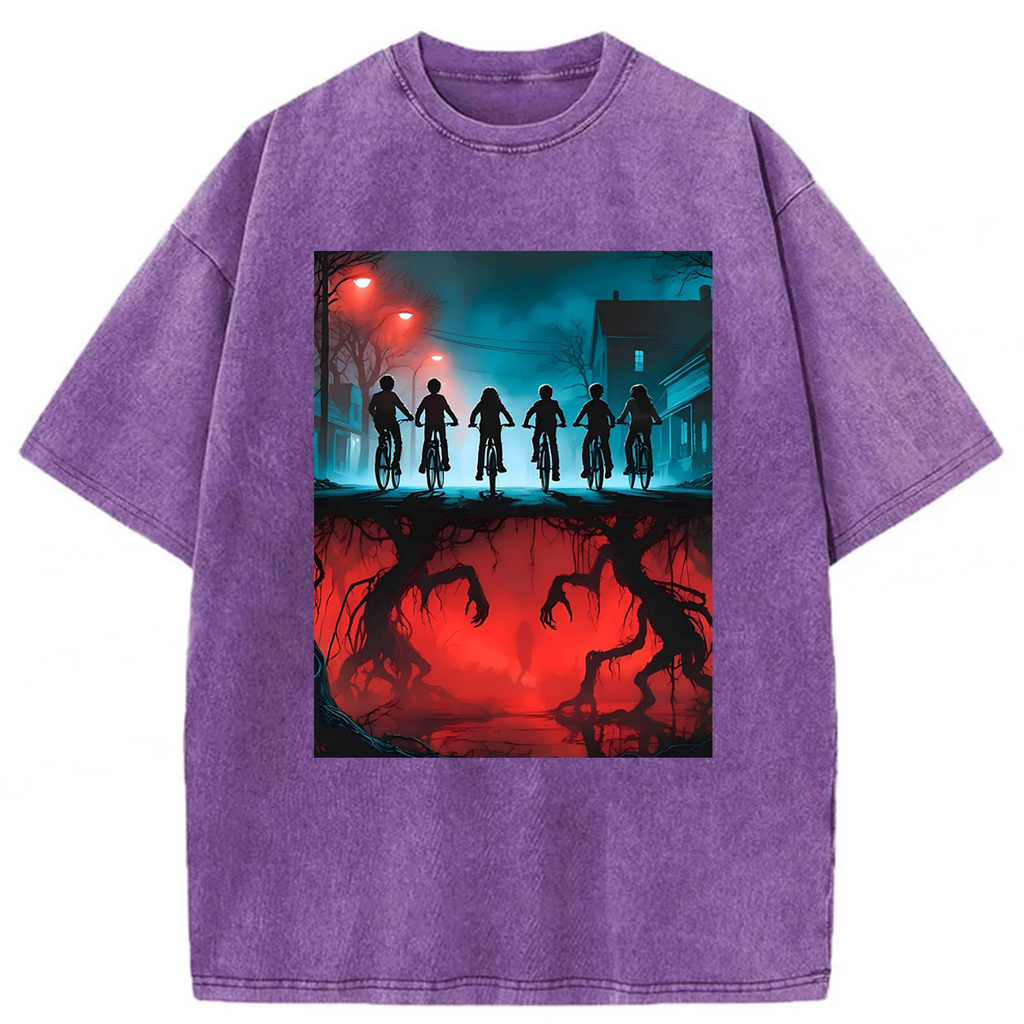 bbb Upside Down Ride Retro Stranger Washed T-shirt