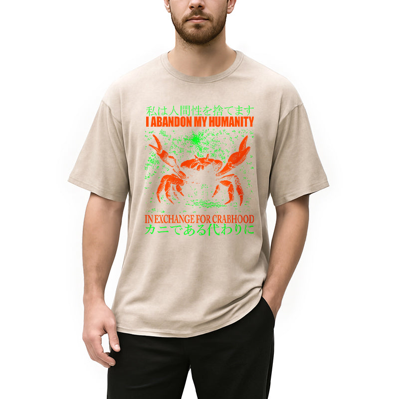 bbb Vintage Japanese Crab Jokes Washed T-Shirt
