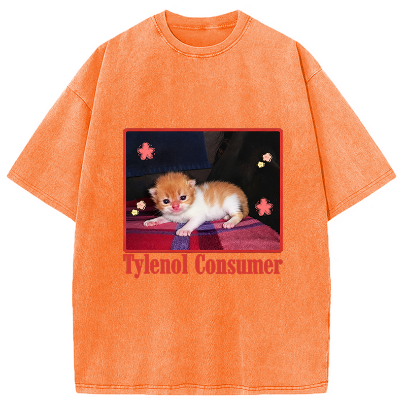 bbb Tylenol Cat Meme Washed T-Shirt