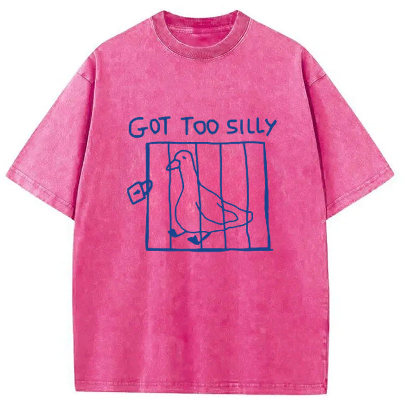 bbb Got Too Silly Meme Washed T-Shirt