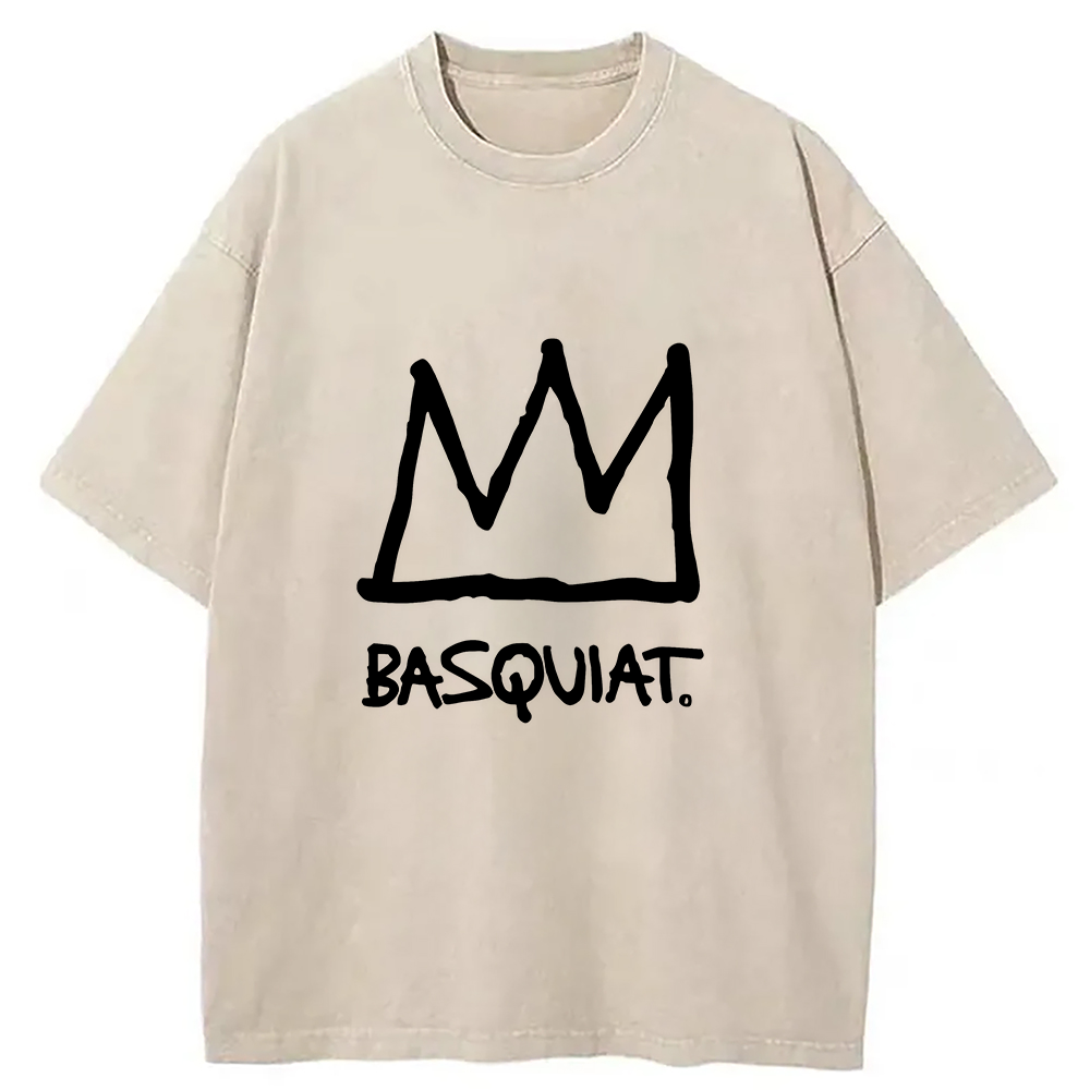 bbb Jean Michel Basquiat Crown Washed T-Shirt