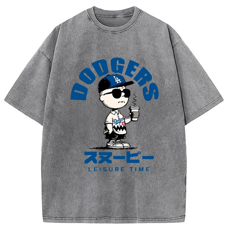 bbb Dodger Snoopy Vintage Japanese Washed T-Shirt
