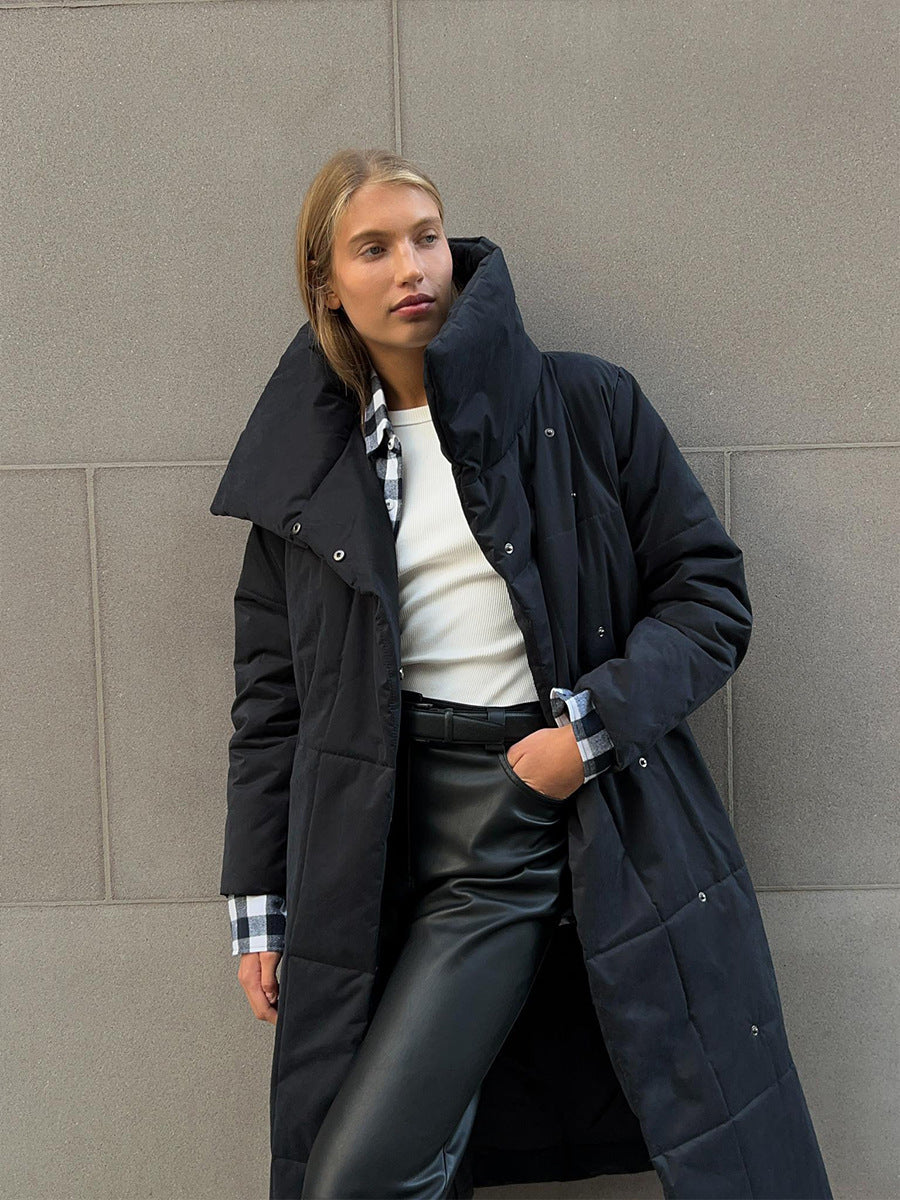 Warmer, übergroßer Damen-Wintermantel aus gesteppter Baumwolle – ideal für den Winter
