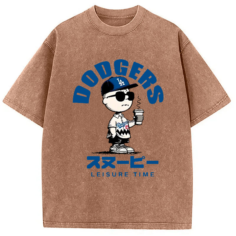 bbb Dodger Snoopy Vintage Japanese Washed T-Shirt