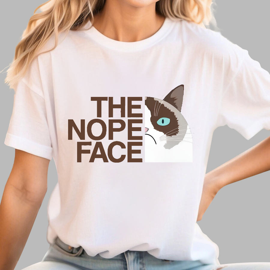 The nope face funny cat  T-Shirt